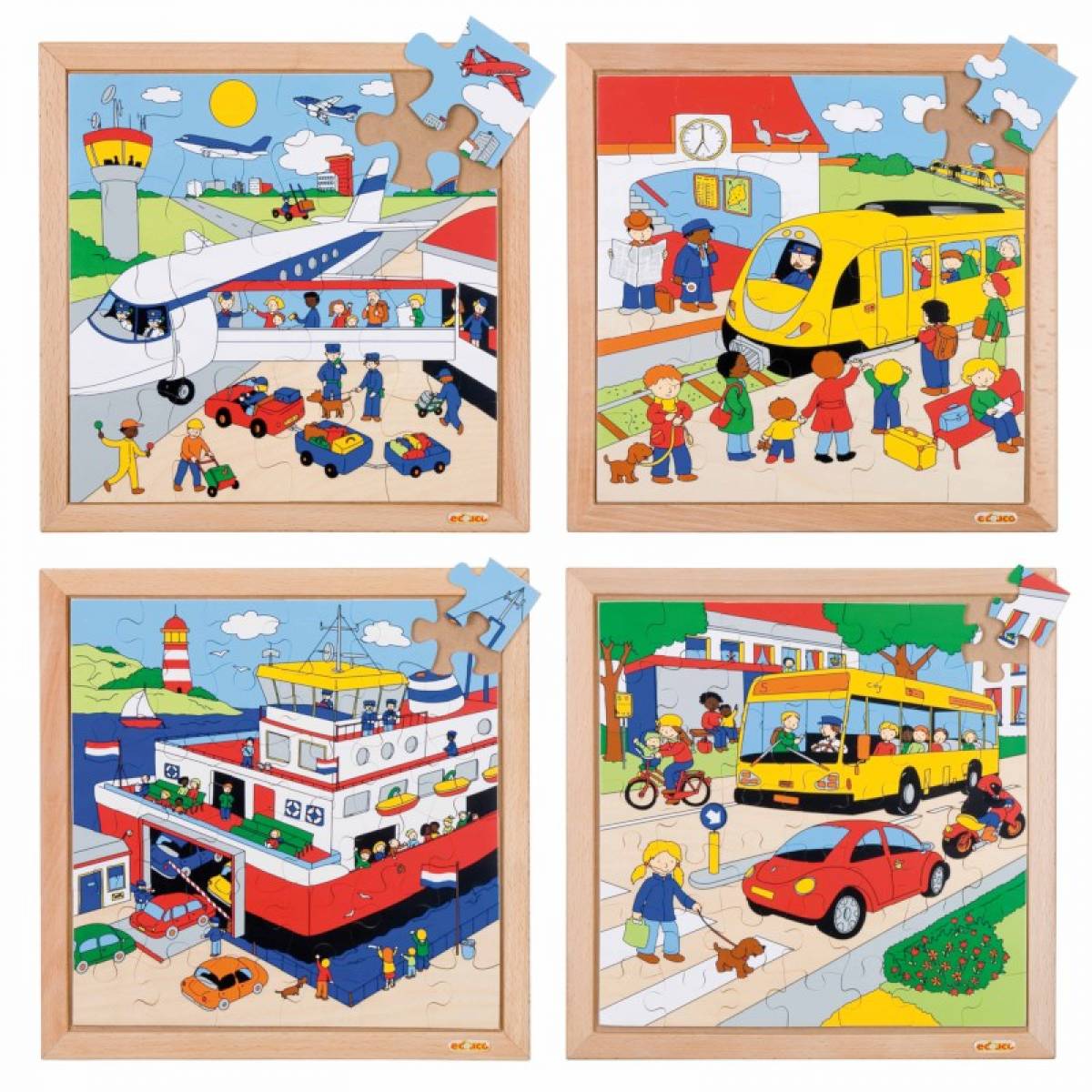 Transport Puzzles - Set of 4
